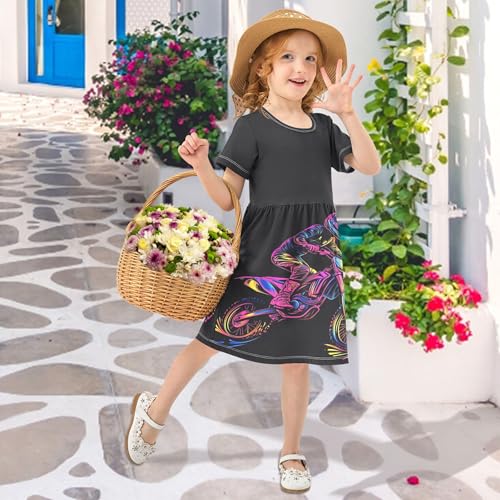 Summer Girl Dresses Short Sleeve Casual Toddler Girls Outfits Clothes4