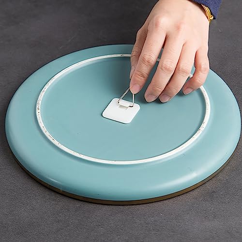 Image of 40 Pcs Adhesive Picture Plate Hanger Nail Free Sticky Hook Decorative Plate Wall Holders White Wall Hanging Hooks