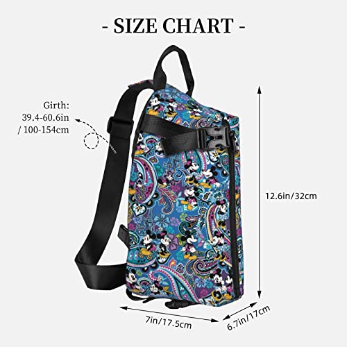 Cartoon Sling Bag For Women Men Sling Backpack Small Crossbody Shoulder Bag Travel Hiking Shoulder Chest Bag #TOP6