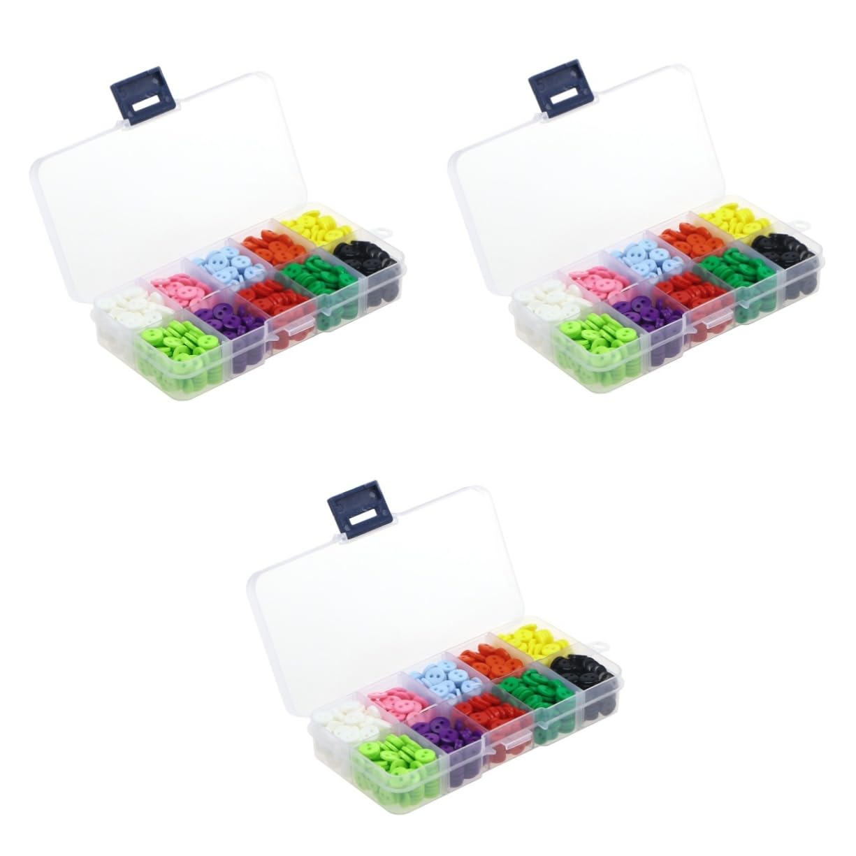 SHINEOFI 2250pezzi Bottoni Resina Colorata Per Ragazzo Ragazza Di Bottoni Rotondi Per Cucito e Fai Da Te Accessori Creativi Per Abbigliamento Infantile e Scrapbooking Due Occhi Confezione