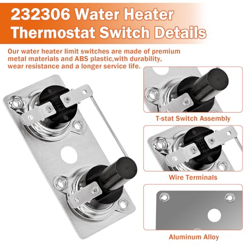 Image of 232306 Thermostat Switch Parts 120V T-Stat /Limit Compatible with Suburban RV Water Heater SW6DE /SW6DEL /SW10DE /SW10DEL /SW12DE /SW12DEL /SW16DE /SW16DEL (1PCS)
