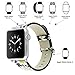YOSWAN Bracelet for Apple Watch, National Black White Floral Printed Leather Watch Band 38mm 42mm Strap for Apple Watch Flower Design Wrist Watch Bracelet (Chrysanthemum Black, 38mm)