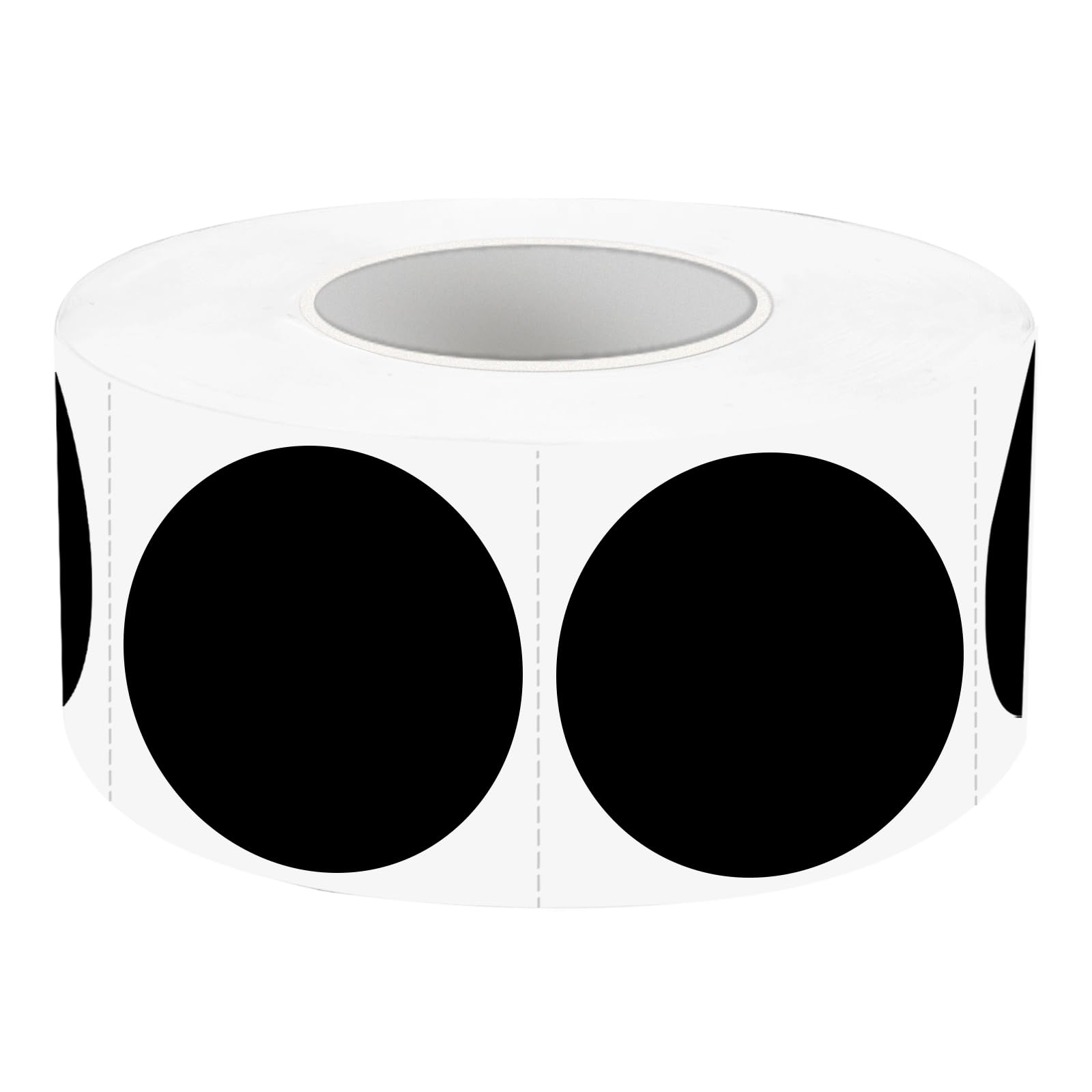 YEGAWEN 1 Inch Removable Colored Dots, Waterproof Circle Stickers, Writable Garage Sale Stickers, Suitable for Laser & Inkjet Printable (500Pcs, Black