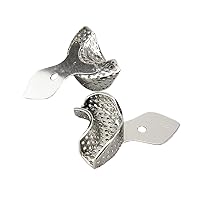 Vista 2 de anterior impresión bandejas – 2 piezas Dental Acero Inoxidable anterior impresión bandejas 2pcs/set