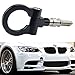 Dewhel JDM Aluminum Track Racing Front Rear Bumper Guard Auto Trailer Ring Hook Eye Towing Tow Hook Kit Black compatible with BMW 1 3 5 Series X5 X6 E36 E39 E46 E82 E90 E91 E92 E93 E70 E71 MINI Cooper
