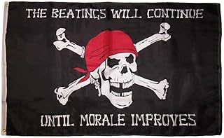 3x5 The Beatings Will Continue Until Morale Improves 150D Woven Polyester Nylon Flag 3'x5' Banner Grommets Heavy (UV Fade ...