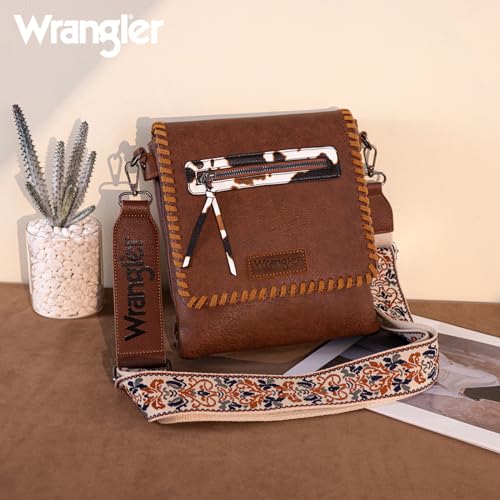 Wrangler Crossbody Bags for Women Satchel Purse Medium Shoulder Handbags with Detachable Guitar Straps WG72-93601BR - image 2