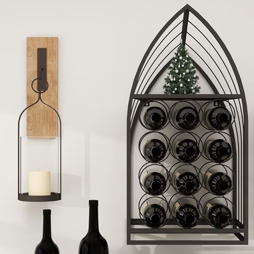 Estante para vino metálico en forma de barco, set de 2 miniatura 2
