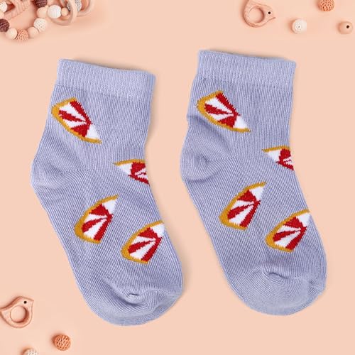 Image of Kid's Socks for Boys and Girls - Made with Soft & Breathable Cotton with Antibacterial Wash, Pack Of 5, Suitable for all day long use