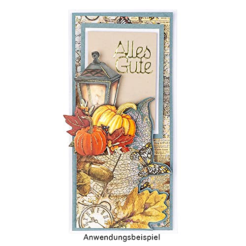 Ideen mit Herz Klappkarten-Set blanko | Faltkarten mit Umschlag | 50 Karten & 50 Umschläge | Karten zum Selbstgestalten (Kartengröße 10,5 x 21 cm | DIN lang)