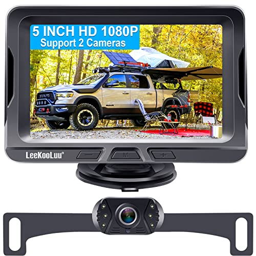 Black Friday Clearance Backup Camera for Car with 5" Monitor, HD 1080P Rear View Camera System for Car,Truck,Camper,Van,Support Add 2nd Camera for Baby Car Camera Latest Technology Version 2021 LeeKooLuu G1