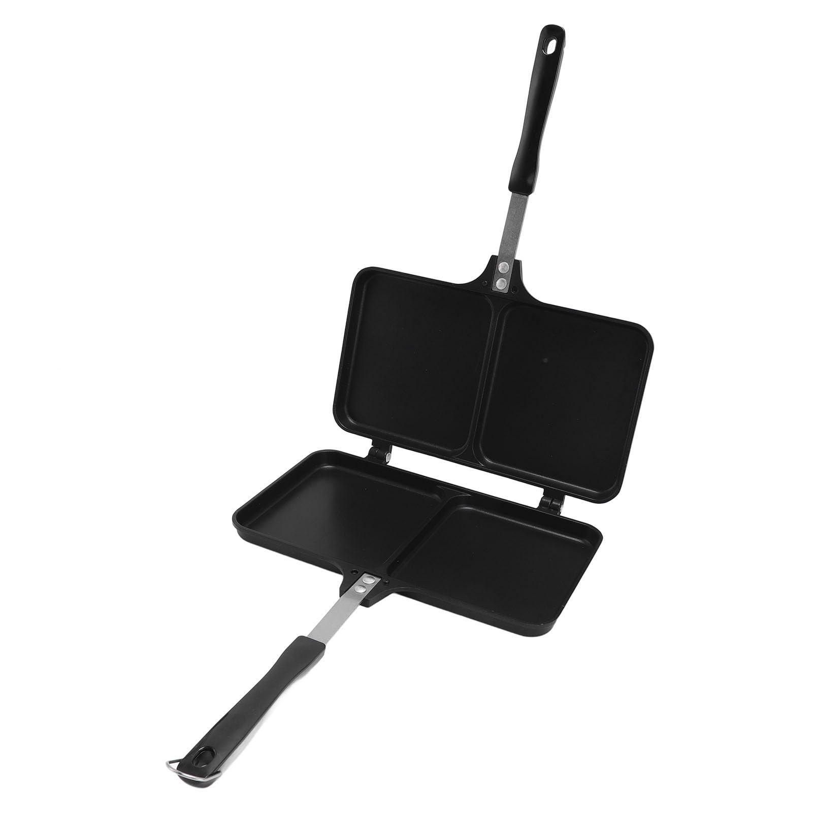 Grilled Panini Press, Double Sided Non Stick Sandwiches Maker Aluminum Alloy Flip Cheese Maker Frying Pan For Home Outdoor Camping