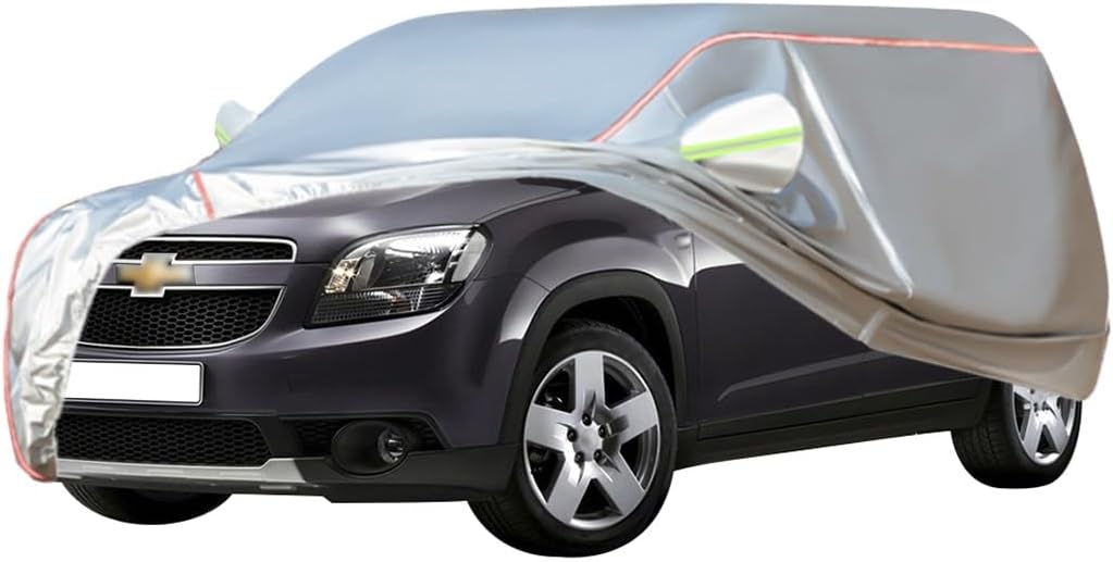 WOLWES Car Cover are Suitable for Chevrolet Orlando All-Weather Windproof, Snowproof, Rainproof, UV-Protected and Breathable All-Season Universal with Side Door Zip Oxford Cloth Car Cover (Color : Bl
