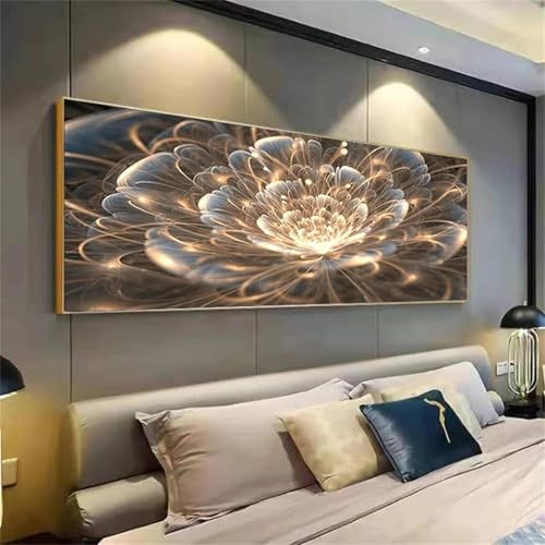 Toile fleurs noires et dorées 60x145 cm : habillez enfin vos grands murs vides
