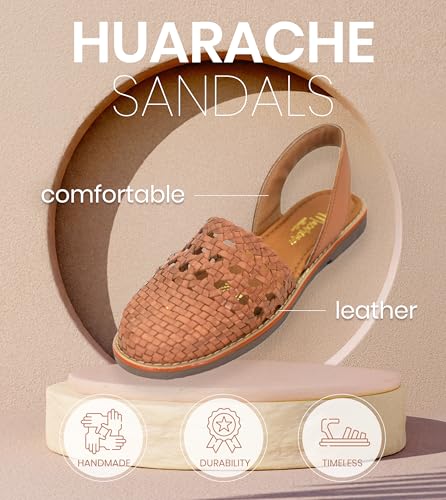 Image of Macarena Collection Womens Shoes Leather Sandals for Women | Huarache Handmade Mexican Sandals Women | Comfortable & Stylish Womens Sandals 2340