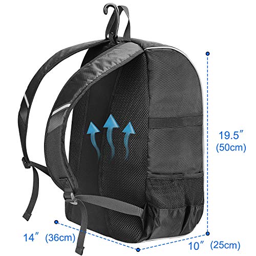 Dovoda Baseball Backpack, Softball Bat Bag With Shoe Compartment, T Ball Equipment Gear For Youth And Adults, Lightweight Baseball Bag Hold 4 Bats, Helmet, Glove, Caps, Valuables Pocket, Fence Hook #TOP3