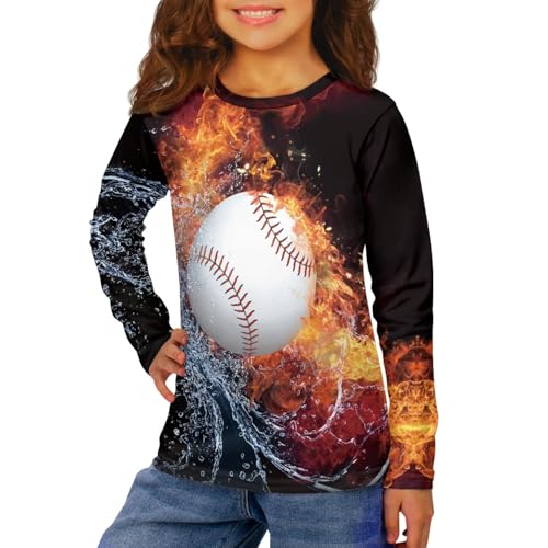 HUIACONG Boys Crewneck Tee Shirt for Girls Long Sleeve Tshirts for Kids3