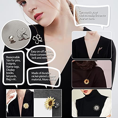 30 Pieces Metal Pin Backs Locking Pin Keepers Locking Clasp #TOP4