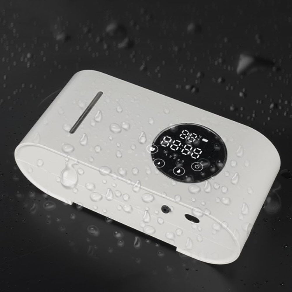 Dispenser di sapone intelligente touchless, montaggio a parete, con display digitale, monitor della temperatura, uscita in schiuma regolabile, ricaricabile tramite USB, capacità 500 ml, per bagno e