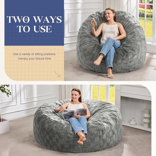Image of Hobestluk Adults Bean Bag Chair 5FT Big BeanBag Chair Giant Large Oversized