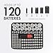 Tenergy Large Battery Organizer Storage Case with Battery Tester, Holds 120 Batteries AA AAA C D 9V (Batteries not Included)