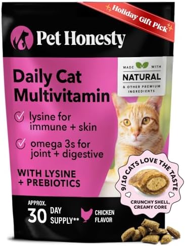 Cat Multivitamin Crunchy & Creamy Chews - Cat Treats for Health +...