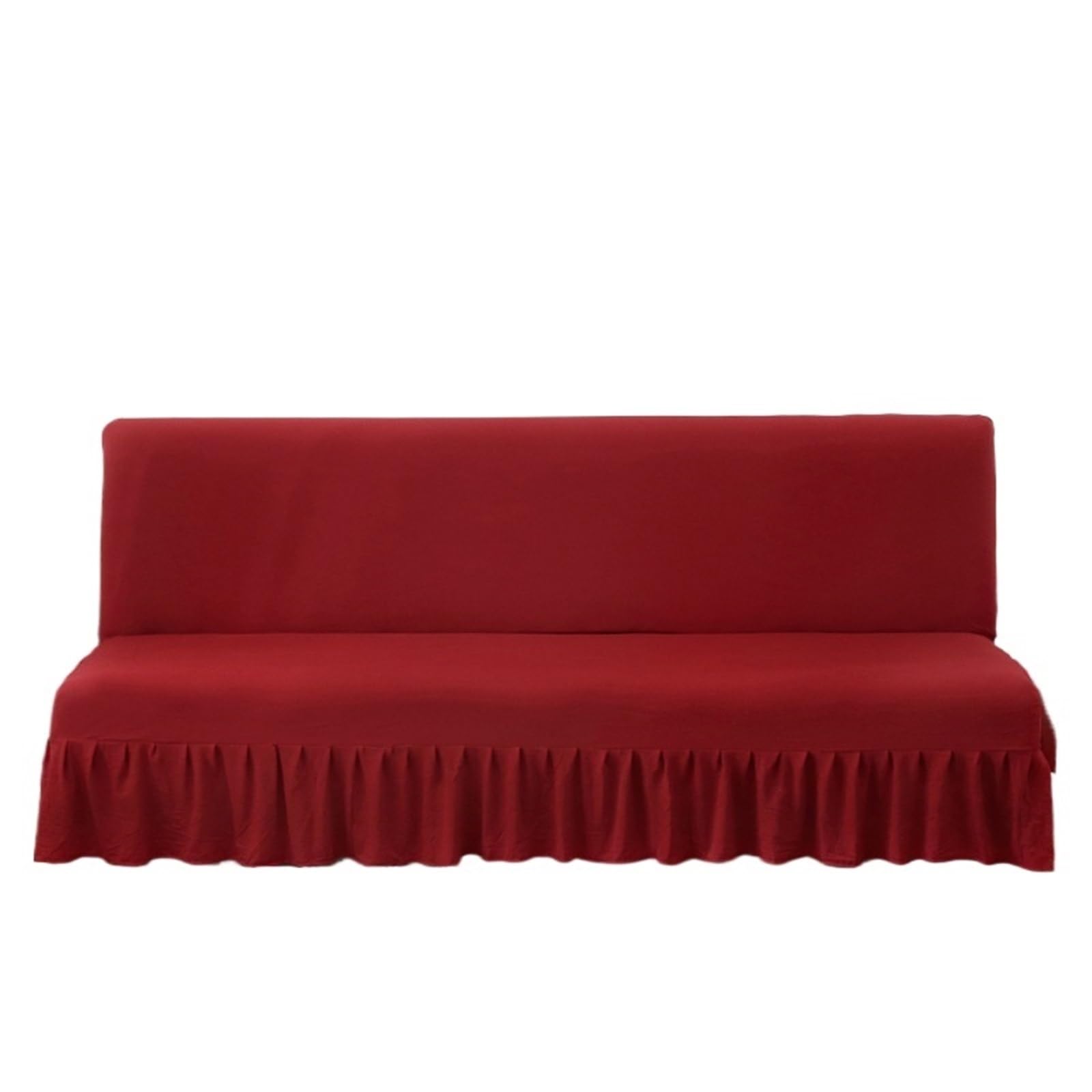 Housse de canapé pliable couleur unie pour rénover un clic-clac usé sans accoudoirs