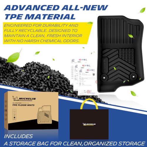 Image of Michelin Vehicle Mats for 2020-2026 Gladiator JT | Premier Series, All-Weather Floor Liner, Custom Fit, Durable TPE, Non-Slip