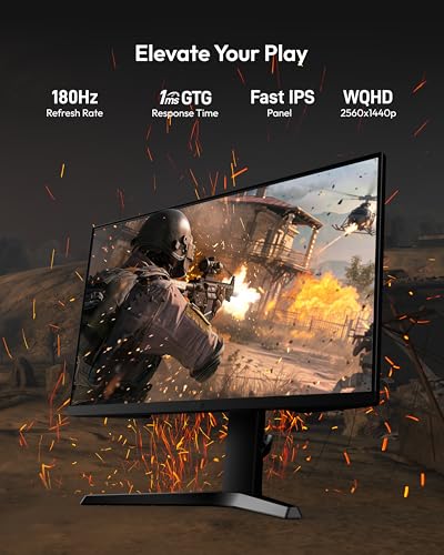 Image of Pixio PX277 Prime Neo 27 inch 180Hz Refresh Rate QHD 1440p Resolution Fast IPS Panel 1ms GTG Response Time Gaming Monitor with Adaptive Sync and Fully Adjustable Stand