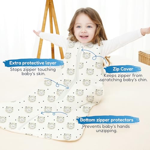 Image of TotAha Toddler Sleep Sack 1.0 TOG for 2T-3T-4T, Premium Soft Wearable Blanket Baby Sleeping Bag with 2-way Safe Zipper for Girl Boy