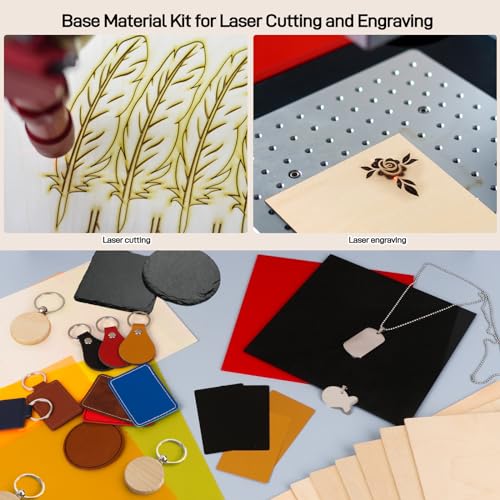 Kit de materiales láser para evitar fallos de calibración con 17 tipos de madera y acrílico 6