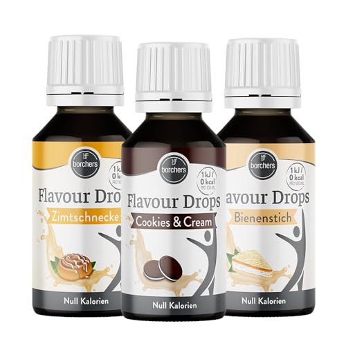 borchers Flavour Drops | Paquete de muestras 'Backstube' | 0 calorías | Para cocinar y hornear | 30 ml