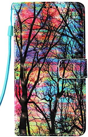 Compatible with Samsung Galaxy S10+ Case, S10 Plus 6.4" 2019 Leather Wallet Folio Heavy Duty Full Body Protective Phone Cover Credit Card Magnetic Kickstand Smartphone Accessories Color Tree