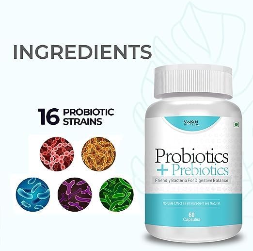 Miniatura 2 de Probiotics+ Suplemento de prebióticos 50 mil millones de CFU para mujeres y hombres con prebióticos 150 mg  Cápsulas probióticas para apoyo