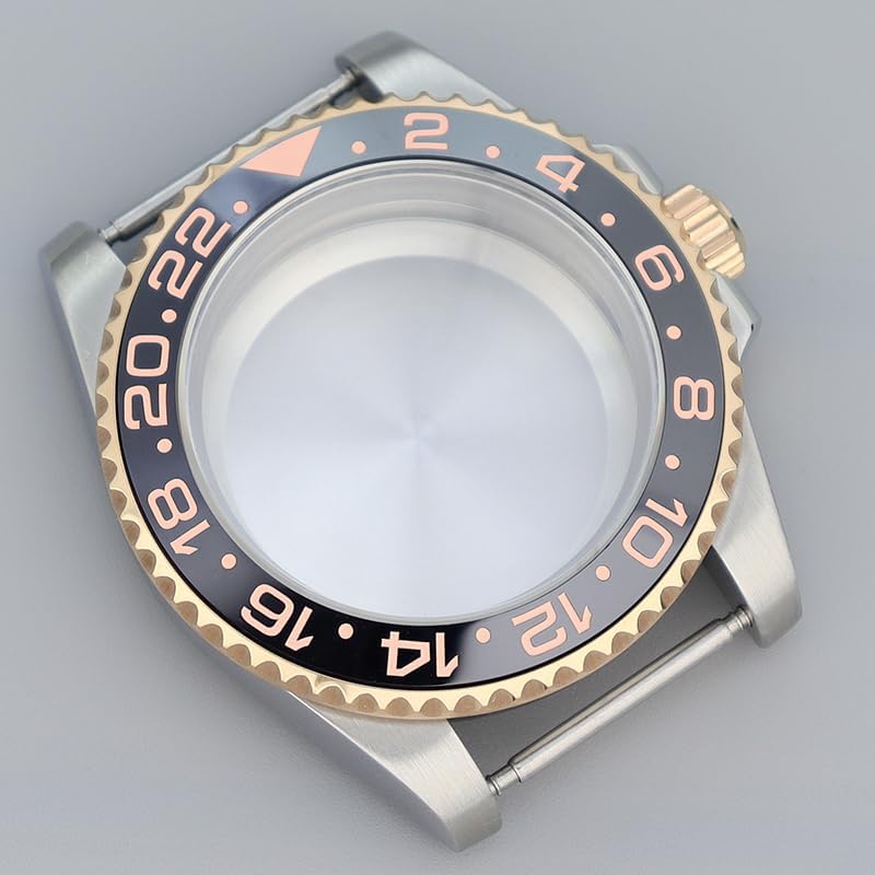 GMT 40mm 316L Stainless Steel Watch Case Sapphire Glass for NH35 NH34/36 8215 2824 Movement Diver Watch Parts