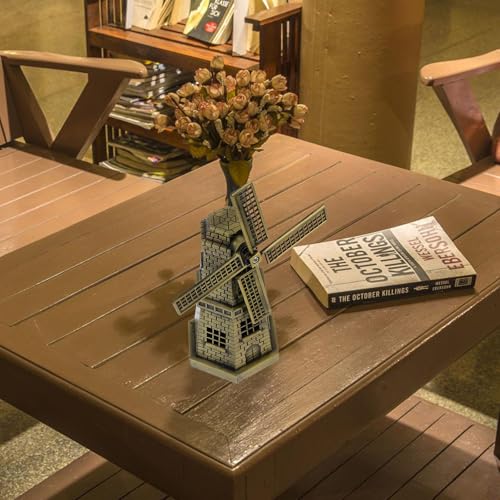 Veemoon 823102T206VCS Metal Windmills Statue,Holland Windmill Decor Vintage Mini Windmill Ornament thumb #8