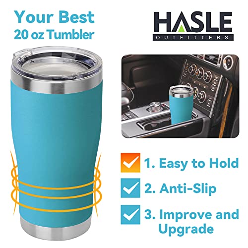 Image of HASLE OUTFITTERS 20 oz Tumbler Bulk, Stainless Steel Tumblers with Lid, Vacuum Insulated Tumbler, Double Wall Powder Coated Cup, coffee mugs, Sky Blue, 1 Pack
