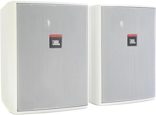 JBL Professional Control 25AV-WHCompact Indoor/Outdoor Background/Foreground Speaker, White, Sold as Pair