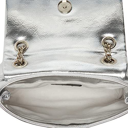 Betsey Johnson Womens All That Shimmers Bow Faux Leather Shoulder Handbag4