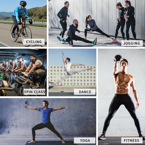 image for Willit Men's Active Yoga Leggings Running Quick Dry Dance Tights with 