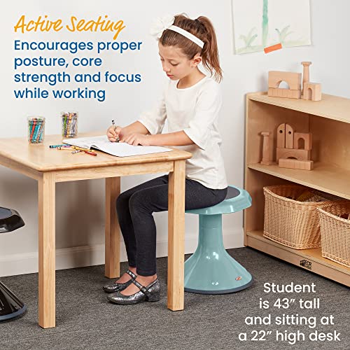 Ecr4Kids Ace Active Core Engagement Wobble Stool, 15-Inch Seat Height, Flexible Seating, Seafoam #TOP3