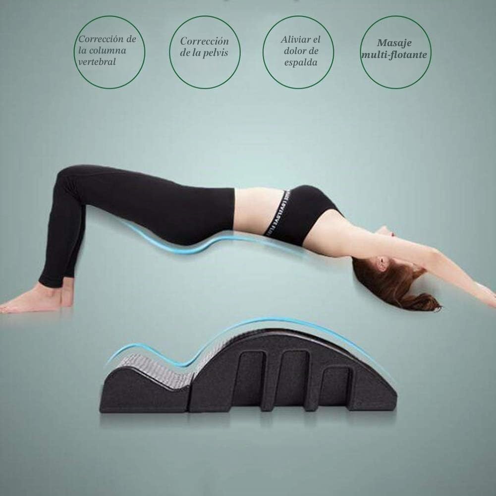 Corrector de columna vertebral de cuña de espuma para pilates y masaje, pequeño barril para yoga, equipo de fitness, ortesis para alineación de columna vertebral y corrección de cifosis