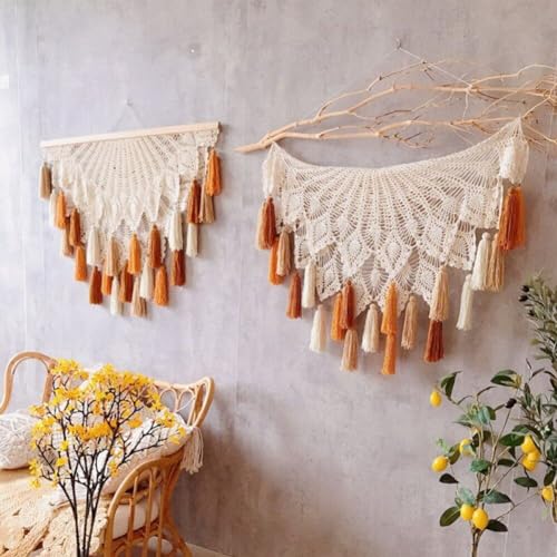 Tapiz de macramé Hrippy para transformar paredes vacías en espacios cálidos 6