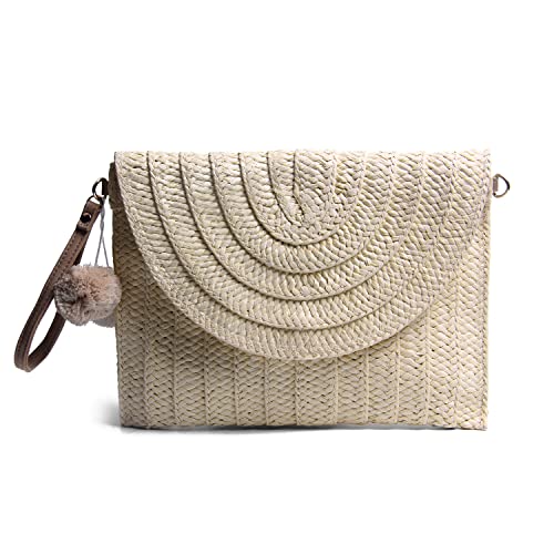 LUI SUI Bolso de Playa de Verano Bolso de Paja...