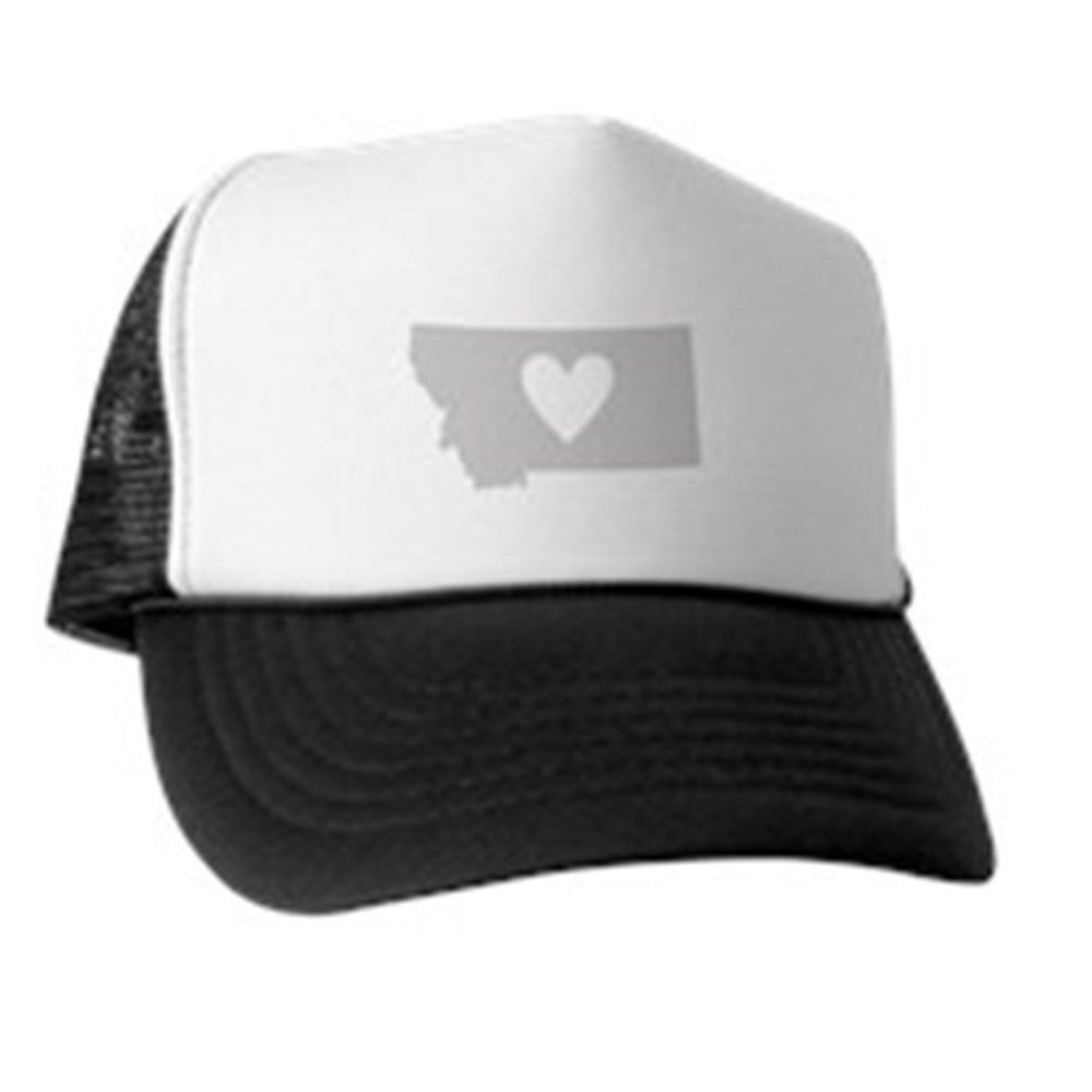 CafePress Heart Montana Snapback Trucker Hat