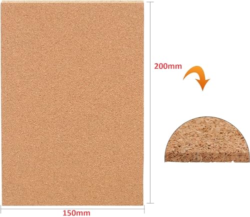 cyclingcolors 3x Korkplatten100° 200x150mm : 1mm + 1.5mm + 2mm Dichtungspapiere Dichtpapier Zylinderbuchsen motorrad roller rasenmäher traktor