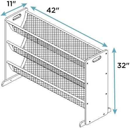 Miniatura 2 de Humble Crew Journey - Organizador de animales de peluche de 3 niveles, estante de almacenamiento de juguetes con marco de madera natural, exhibición