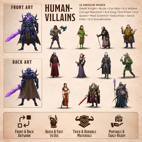 Figurines méchants humains 2D pour optimiser l'espace de table - 3