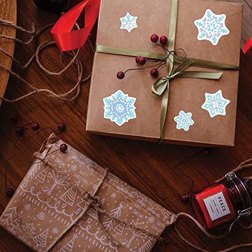 Beistle 24020 Snowflake Stickers, 4.75" X 7.5", Blue/Grey/White #TOP2