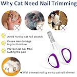 Haustier-Nagelknipser, Update-Version Katzen- und Kätzchen-Nagelknipser zum Trimmen, professioneller Haustier-Nagelknipser am besten für eine Katze, Welpen, Kätzchen und kleine Hunde (Lila) – Bild 4